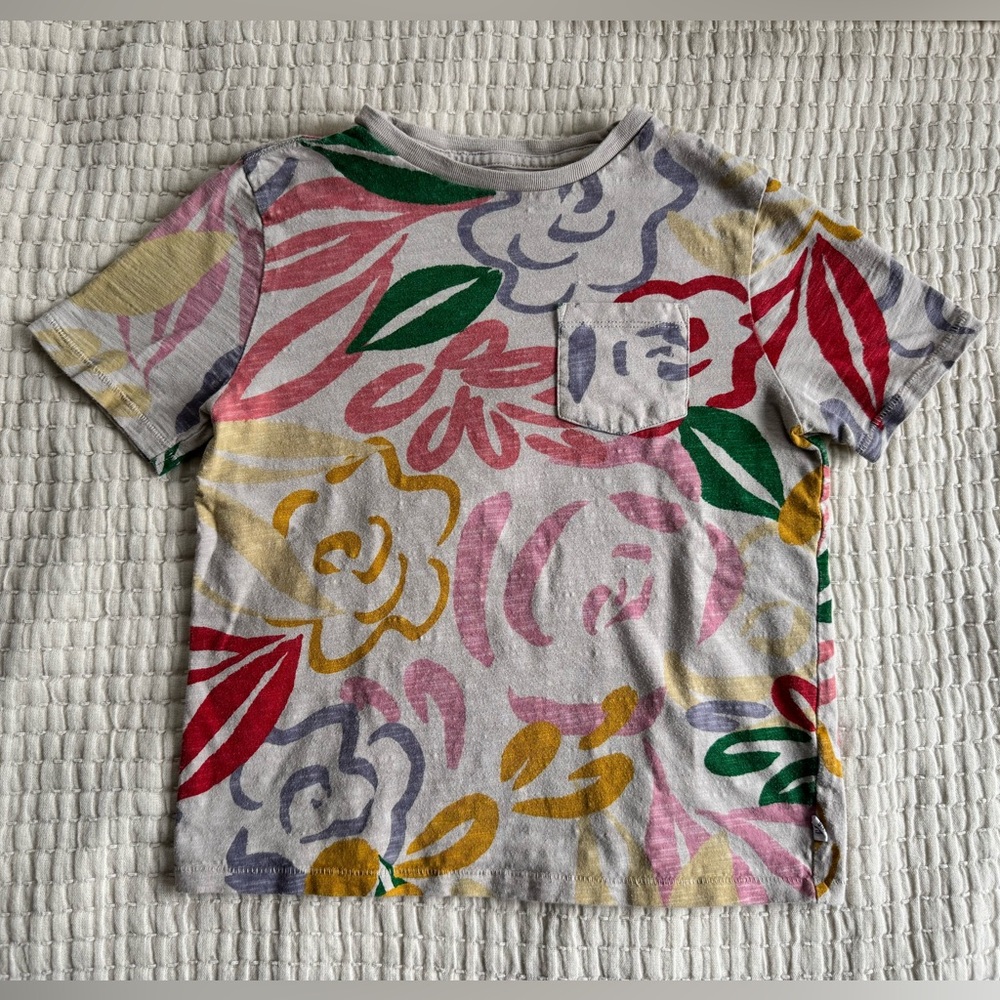 Floral Organic Cotton Pocket Tee